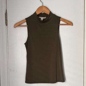 Miami Olive Mock Neck Tank Top